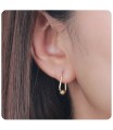 Gold Plated Silver Hoop Earring HO-76-GP